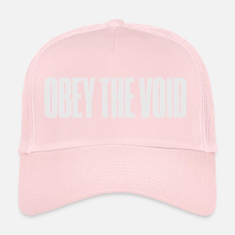 Obey the Void Bold Typographic Art Trucker Cap