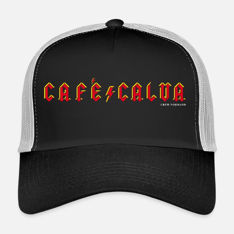 café/calva - Casquette trucker  - noir/gris pierre