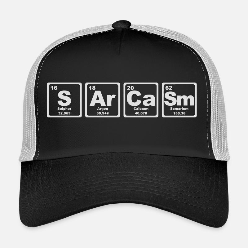 SARCASM PERIODIC TABLE - Trucker Cap - black/stone grey