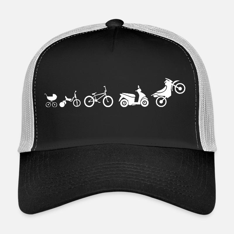 motorcycle evolution - Trucker Cap - black/stone grey