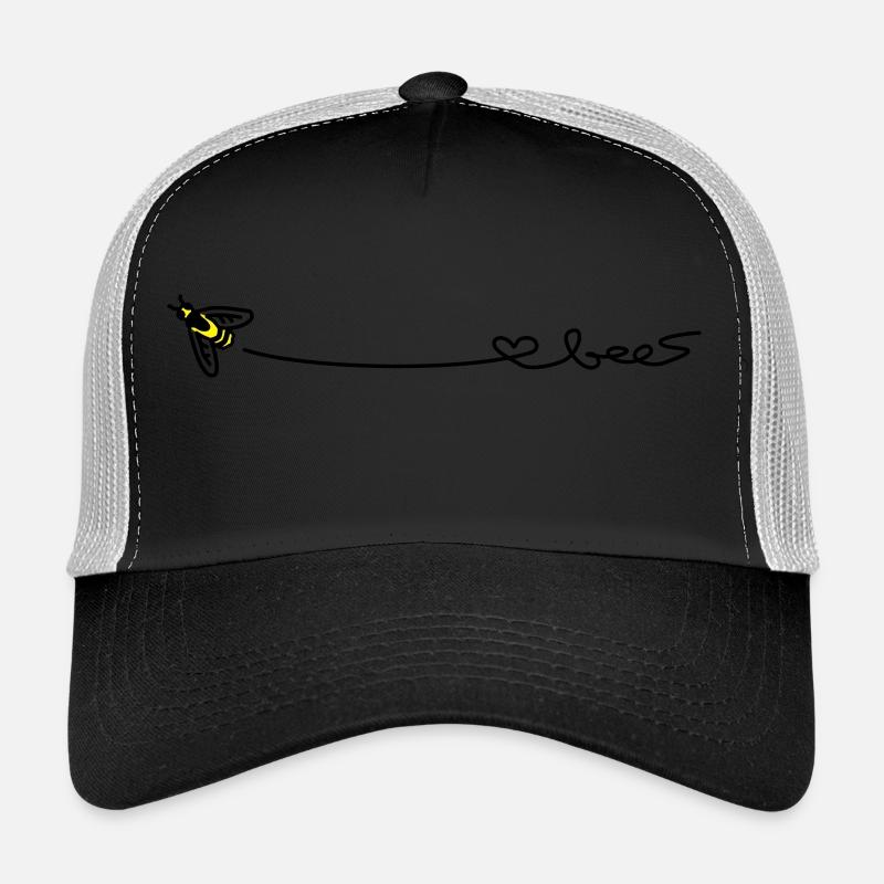 love bees - Trucker Cap - Schwarz/Steingrau
