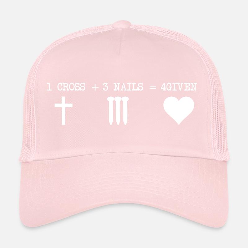 1 CROSS + 3 NAILS + 4GIVEN Christliches Geschenk Trucker Cap