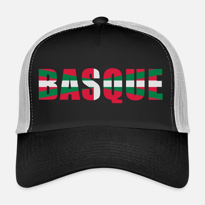 Basque Drapeau 2 - Casquette trucker  - noir/gris pierre