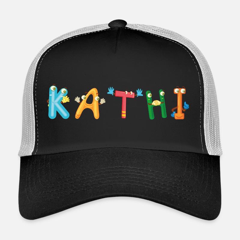 Kathi - Trucker Cap - Schwarz/Steingrau