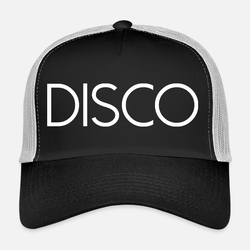 DISCO Tanzen Diskokugel - Trucker Cap - Schwarz/Steingrau
