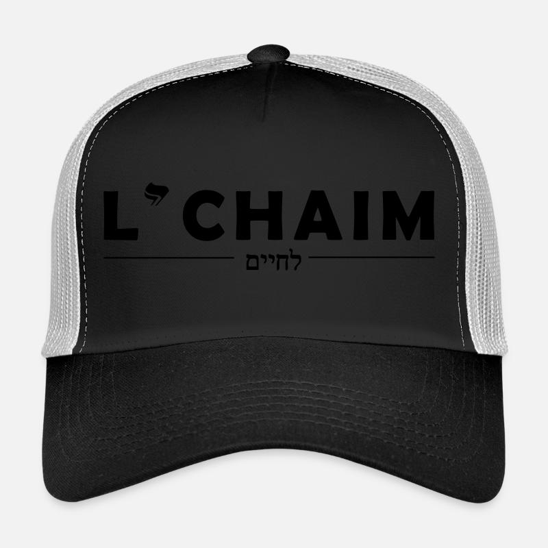L`chaim, Auf das Leben - Trucker Cap - Schwarz/Steingrau