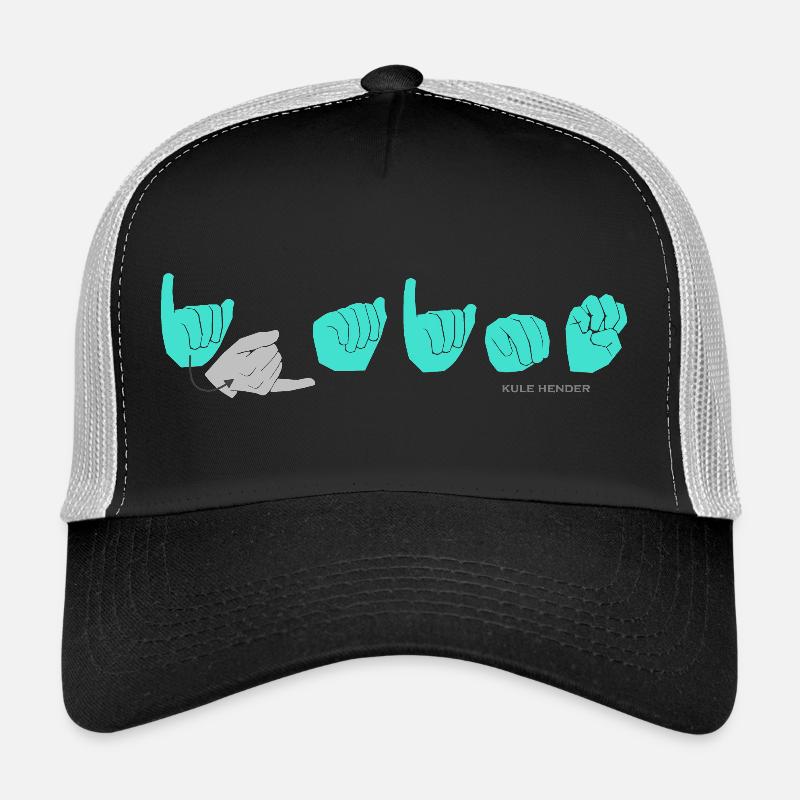 JAIME turquoise - Trucker Cap - black/stone grey