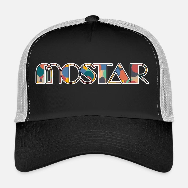 Mostar Retro Pop Typografie Trucker Cap