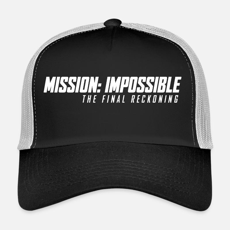 Mission Impossible The Final Reckoning Logo Weiß - Trucker Cap - Schwarz/Steingrau
