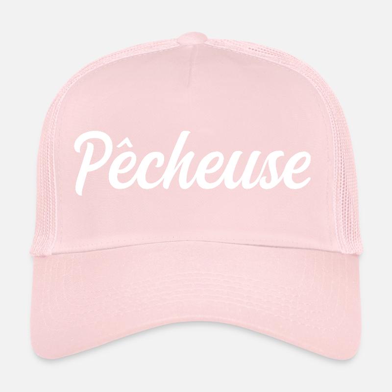 Pêcheuse Passionnée Pêche Eau Canne Poisson Casquette trucker 
