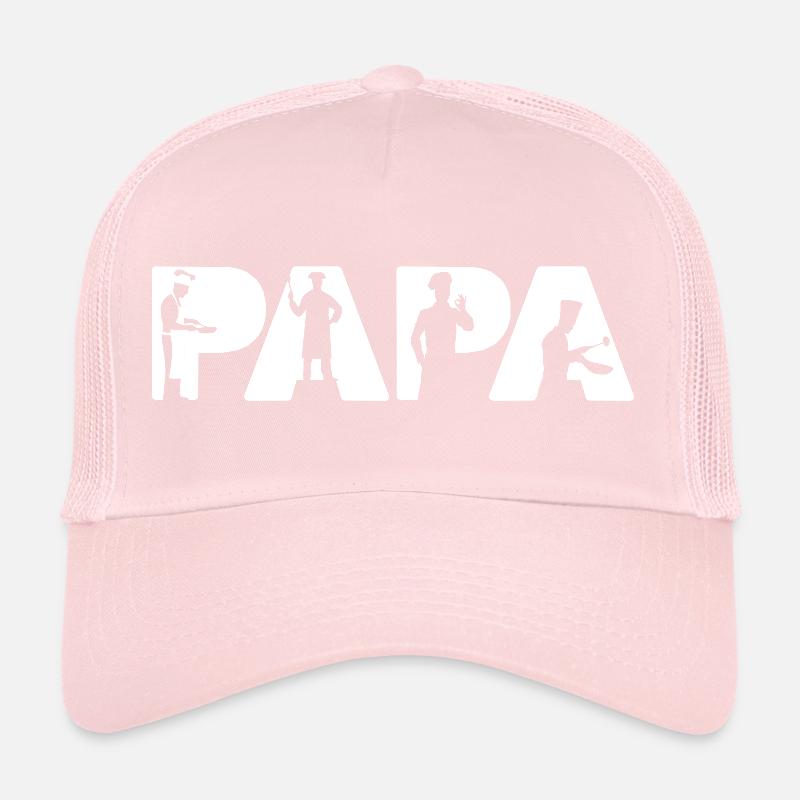 Papa Chef Kitchen King Head Cook Design Trucker Cap