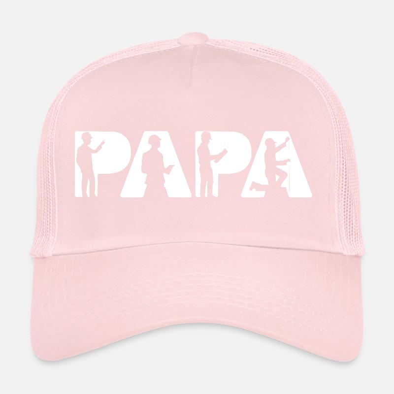 Papa Engineer Construction Silhouettes Casquette trucker 