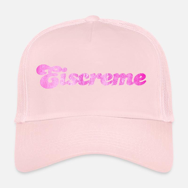 Eiscreme pink Erdbeereis Eis Fan Sommerzeit Urlaub Trucker Cap