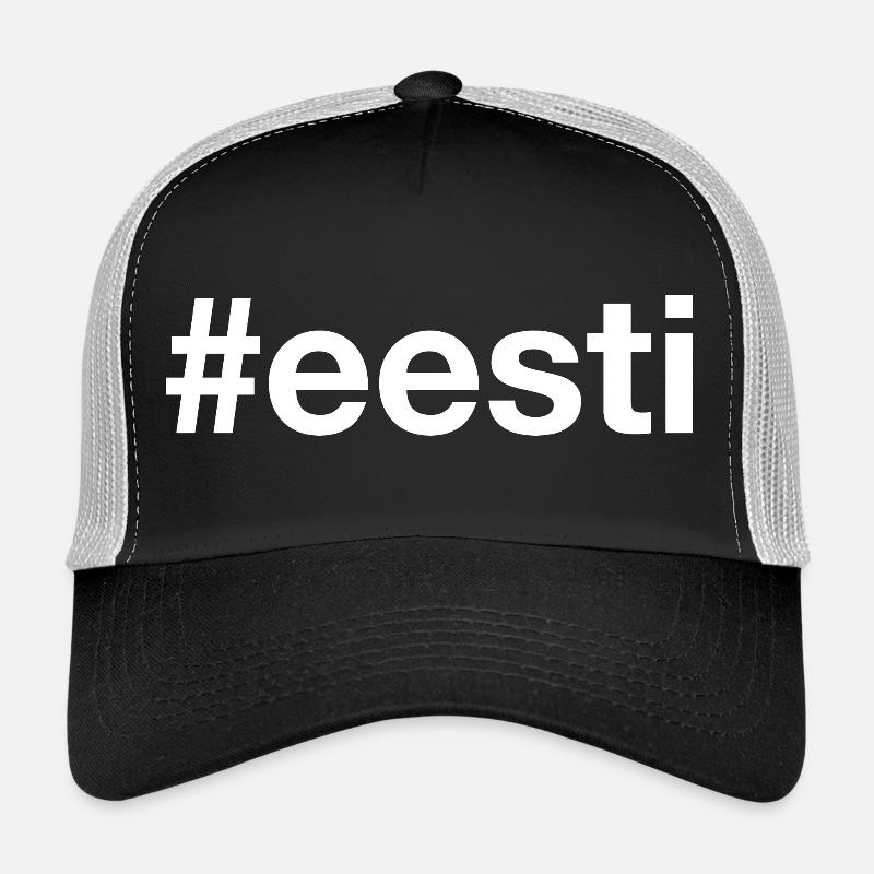 EESTI Estonia Estland Hashtag - Trucker Cap - Schwarz/Steingrau