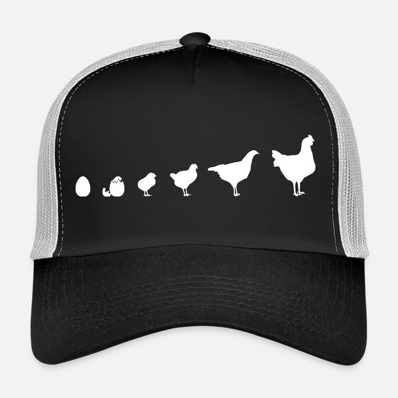 Fans de poulet - Coq - Coq - Poussin - Œuf - Bio Casquette trucker 