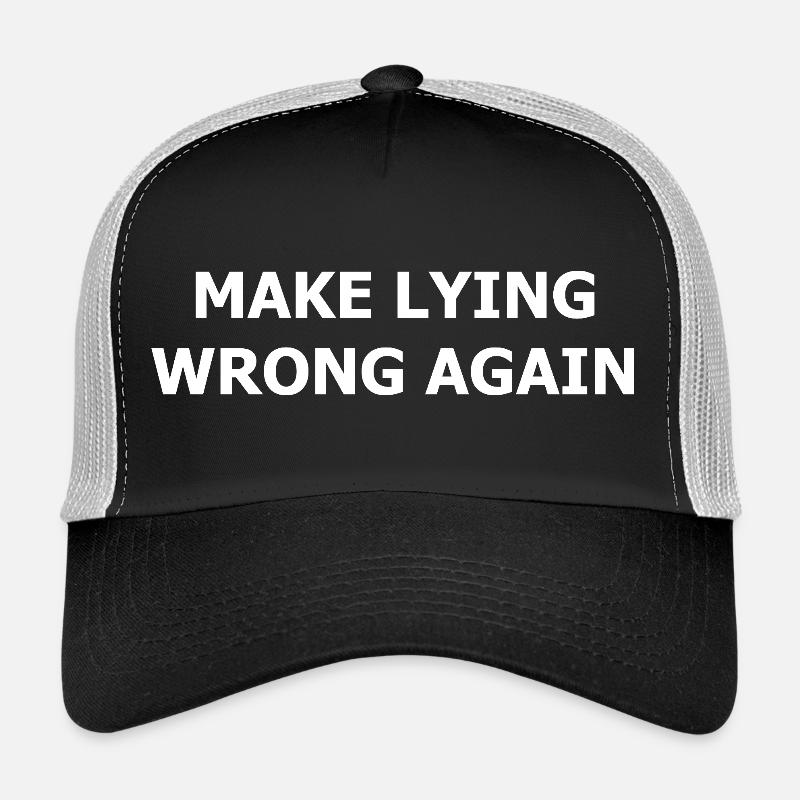 make_lying_wrong_again_whi - Trucker Cap - Schwarz/Steingrau