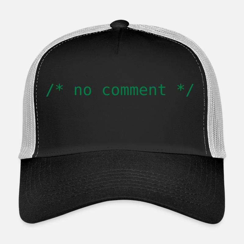 no comment - Trucker Cap - Schwarz/Steingrau