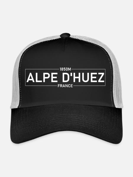 Alpe D'Huez - Premium - Trucker Cap - Schwarz/Steingrau