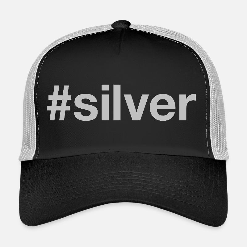 SILVER Hashtag Trucker Cap