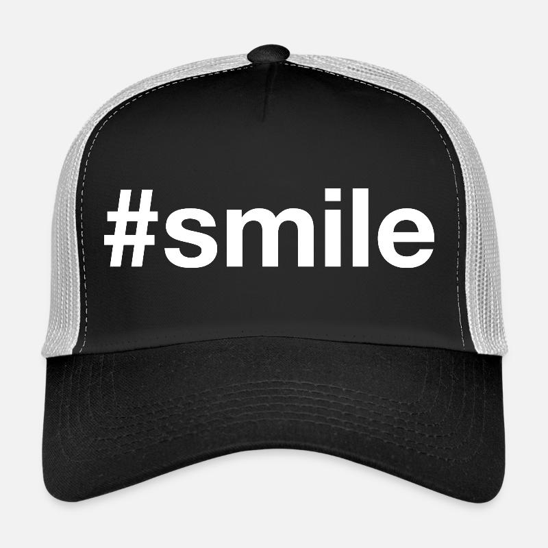 SMILE Laughter - Trucker Cap - black/stone grey