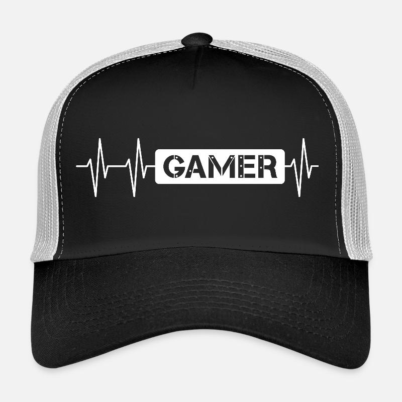 Gaming Team Heartbeat Shield Icon Logo icon Trucker Cap