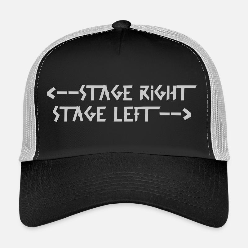 Bühne rechts Bühne links Grau - Trucker Cap - Schwarz/Steingrau