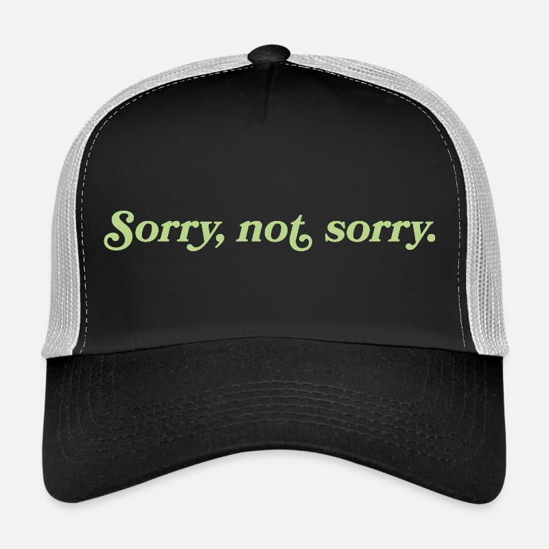 Sorry, not sorry – Freche Attitude - Trucker Cap - Schwarz/Steingrau