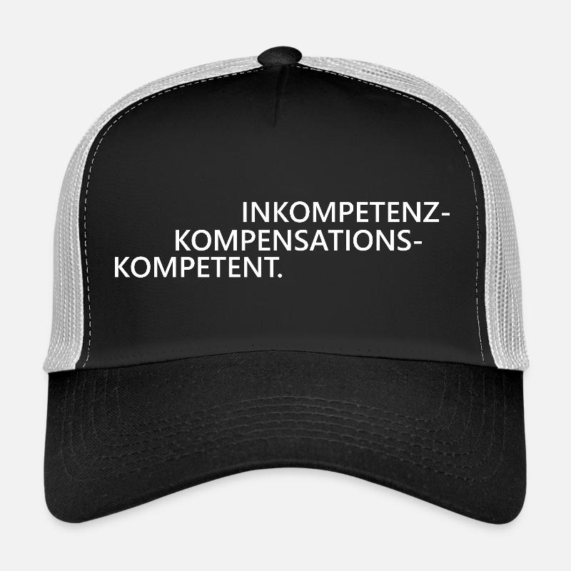 Inkompetenzkompensationskompetent Kompetenz - Trucker Cap - Schwarz/Steingrau