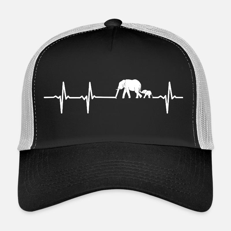 Elefantenherz auf Lebenslinie Trucker Cap