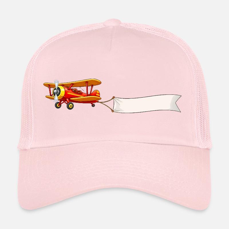 Biplan Motif de bannière d’avion rétro Casquette trucker 
