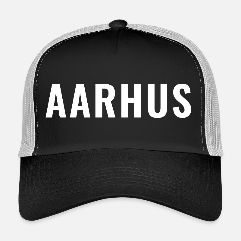 Aarhus Scandinavian Typography Minimal Trucker Cap