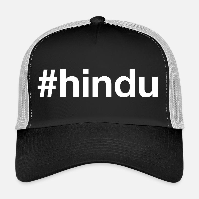 HINDU Hashtag - Trucker Cap - Schwarz/Steingrau