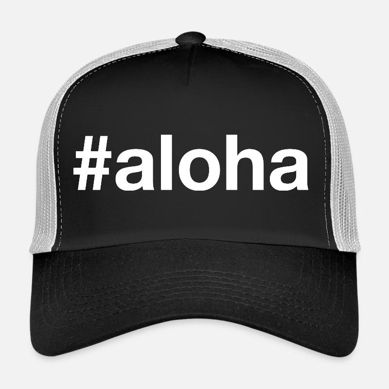 ALOHA Hashtag - Trucker Cap - Schwarz/Steingrau