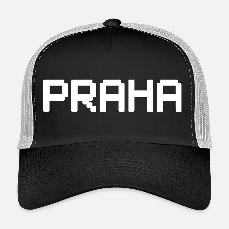 PRAHA Prag Prague - Trucker Cap - Schwarz/Steingrau