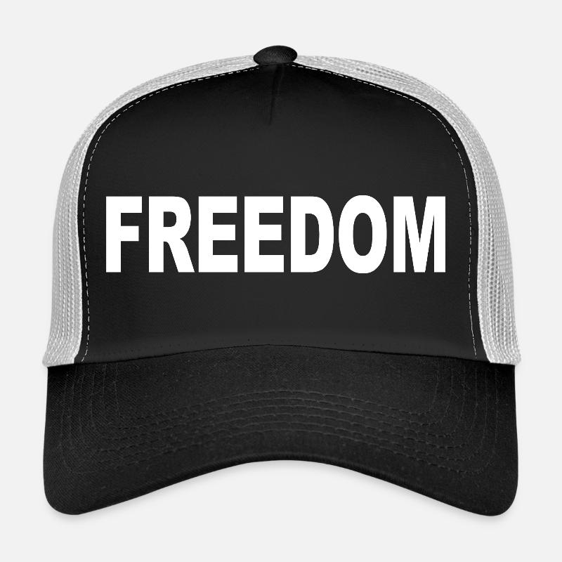 Freedom Typography Statement Design Trucker Cap