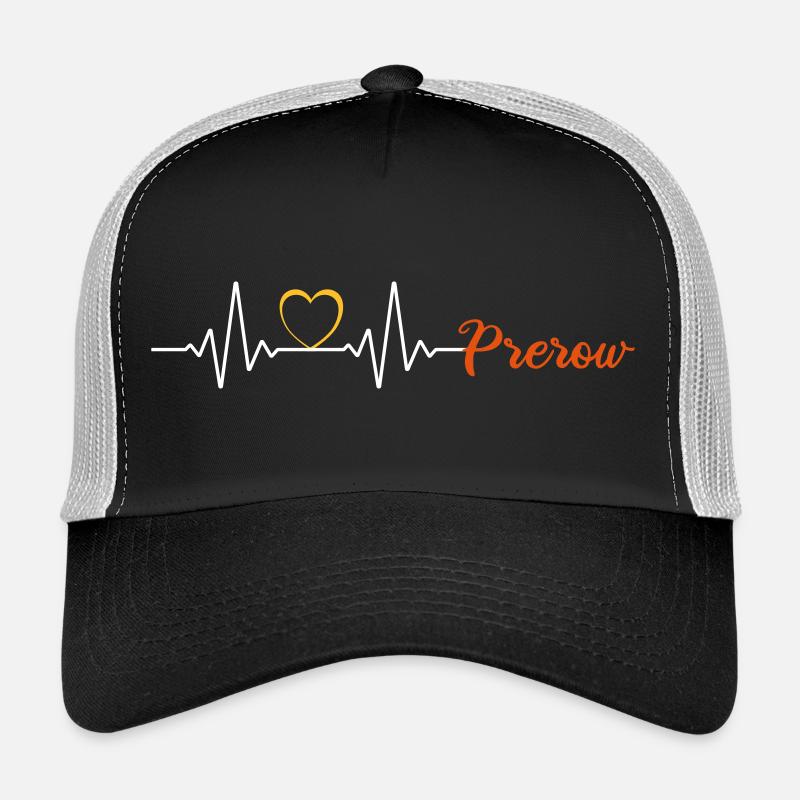 My heart beats for Prerow - Darss Baltic - Trucker Cap - black/stone grey
