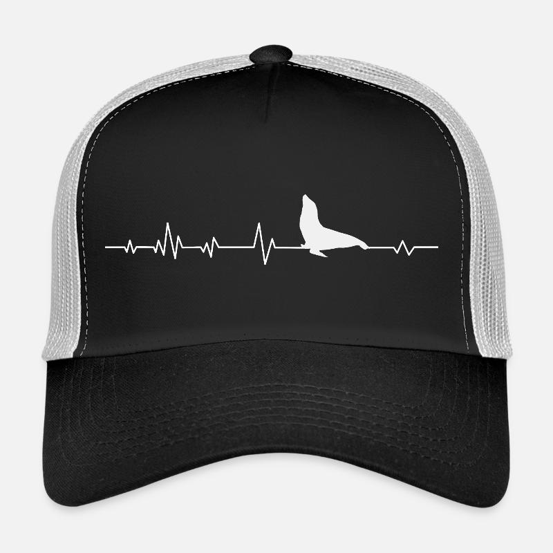 Seehund Seelöwe - Trucker Cap - Schwarz/Steingrau