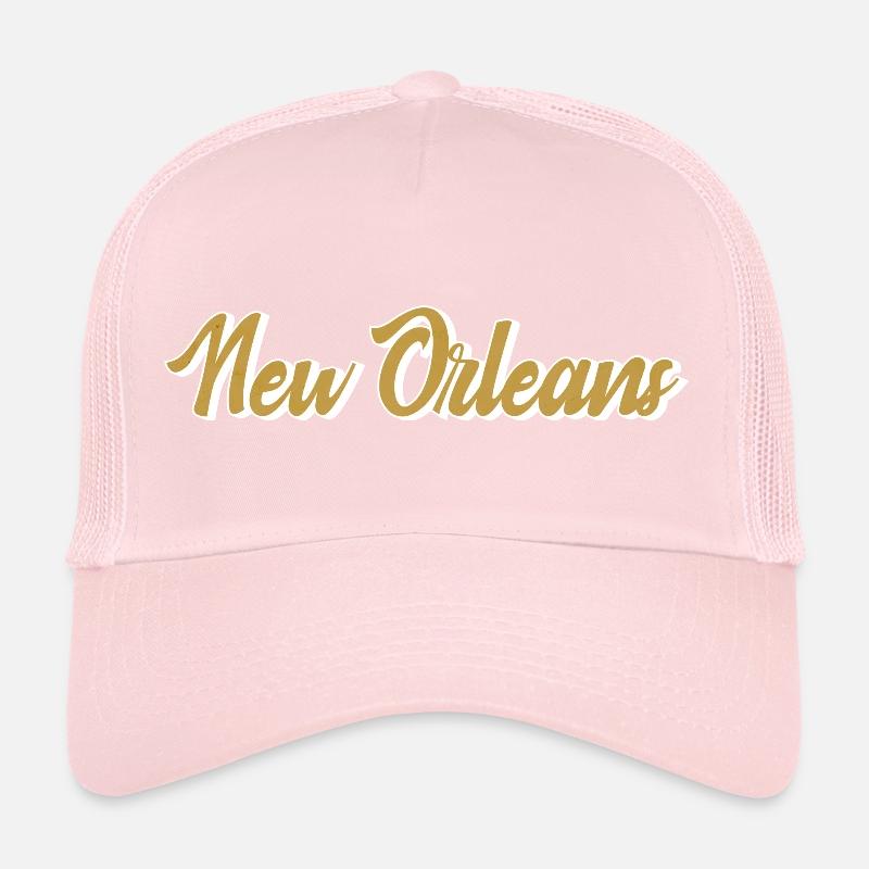New Orleans Gold Script Trucker Cap
