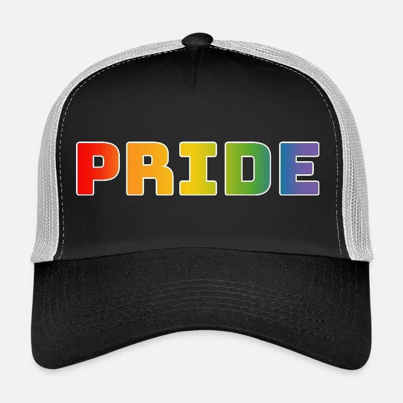 Rainbow pride blanc Casquette trucker 