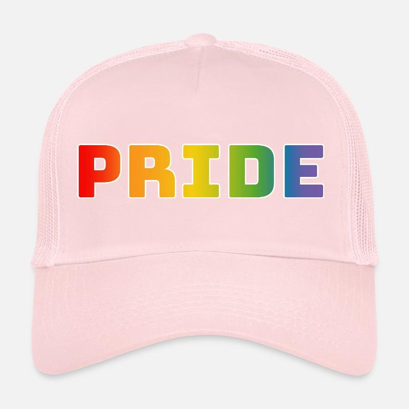 Rainbow pride blanc Casquette trucker 