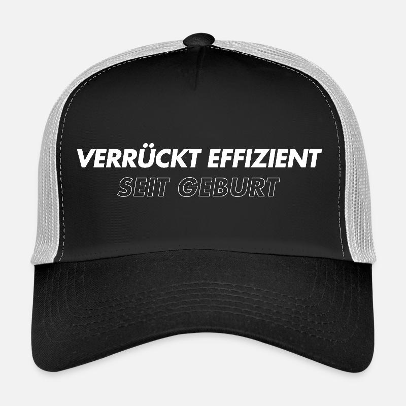 Crazy efficient since birth - Trucker Cap - black/stone grey