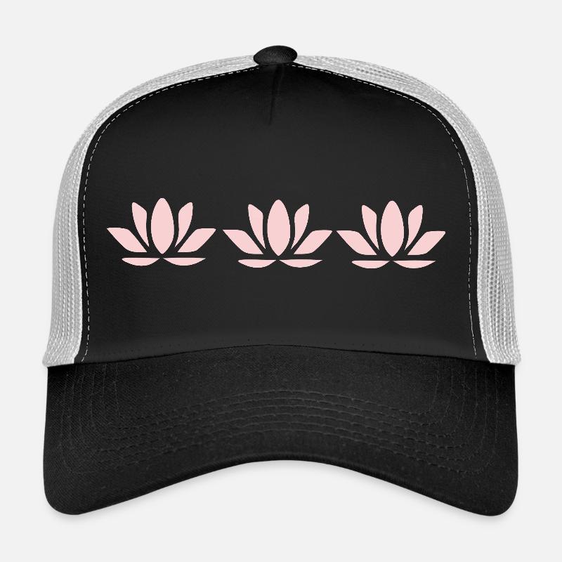 Fleur de lotus Fleur de lotus Fleur pastel Fleurs de nénuphar Fleurs Casquette trucker 