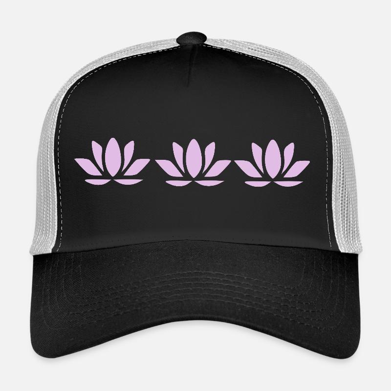 Fleur de lotus Fleur de lotus Fleurs de violet pastel Fleurs Casquette trucker 