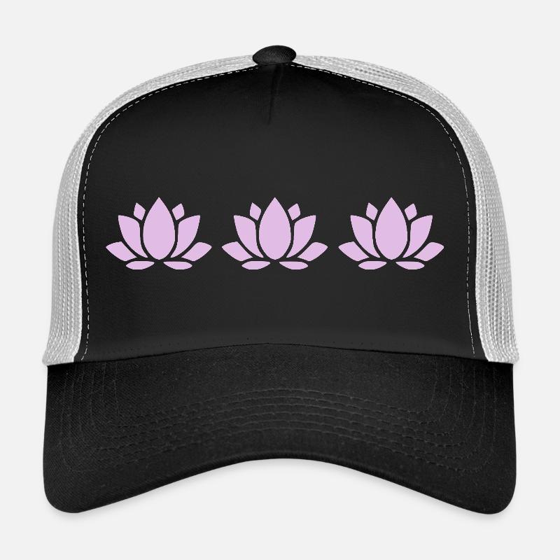 Fleur de lotus Fleur de lotus Fleur de lotus Fleur de violette Fleur de yoga Casquette trucker 
