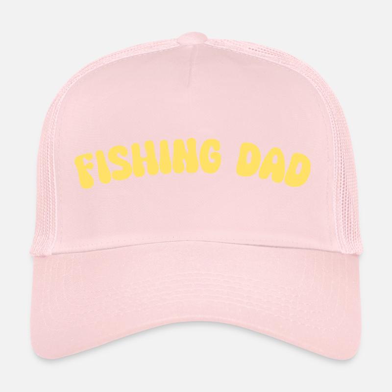 Fishing Dad Bold Bubbly Text Trucker Cap