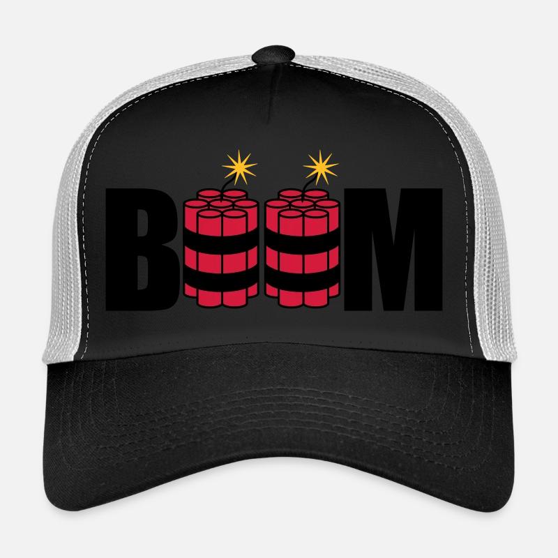 boom angezuendet tnt dynamit explodieren explosion Trucker Cap