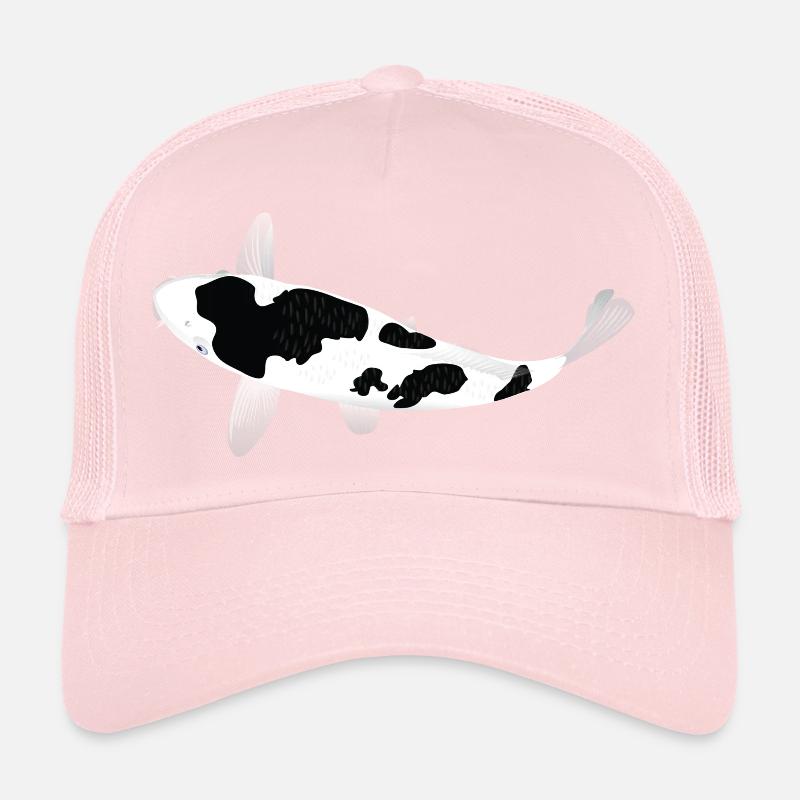 Carpe Koï - Blanche et Noire Casquette trucker 