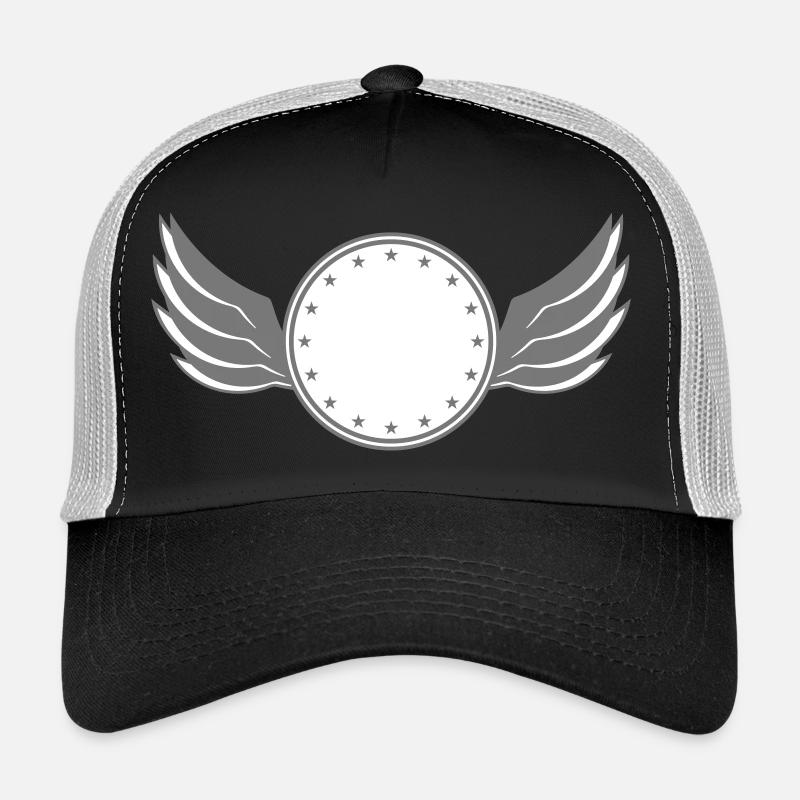 star circle frame round wing ring shield shield Trucker Cap