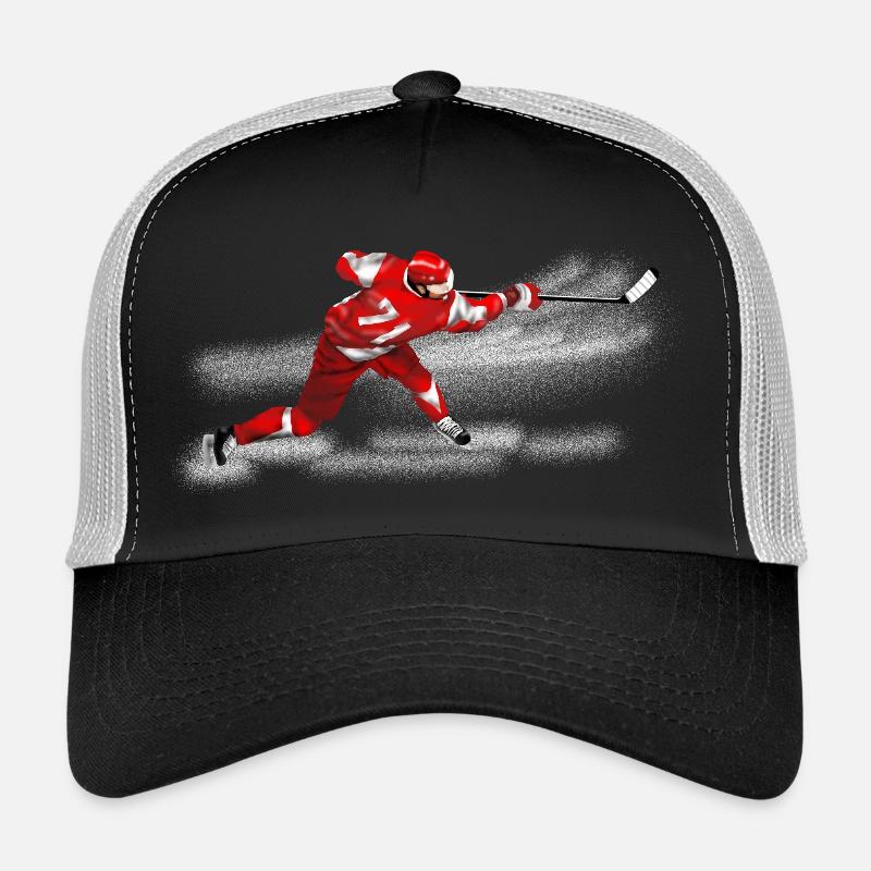 Eishockey - Trucker Cap - Schwarz/Steingrau
