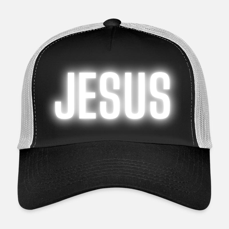 Jesus Christus Glaube Gott Geschenk t-shirt - Trucker Cap - Schwarz/Steingrau